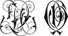 Vector clipart: monogram QH