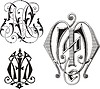 Vector clipart: monogram QM