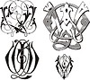 Vector clipart: monogram QW