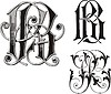 Vector clipart: monogram RB