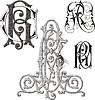 Vector clipart: monogram RC