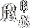 Vector clipart: monogram RF