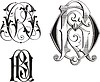 Vector clipart: monogram RO