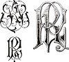 Vector clipart: monogram RP