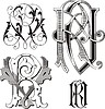 Vector clipart: monogram RV