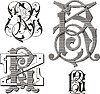 Vector clipart: monogram RZ