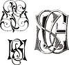 Vector clipart: monogram SE