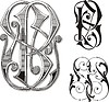 Vector clipart: monogram SP