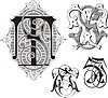 Vector clipart: monogram ST