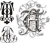 Vector clipart: monogram TA