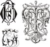 Vector clipart: monogram TF