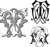 Vector clipart: monogram TW