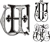 Vector clipart: monogram UF