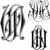 Vector clipart: monogram UN