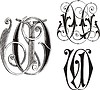 Vector clipart: monogram UO