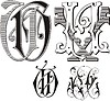 Vector clipart: monogram UV