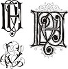 Vector clipart: monogram VE