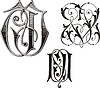 Vector clipart: monogram VJ