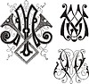 Vector clipart: monogram VM