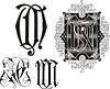 Vector clipart: monogram VN