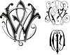 Vector clipart: monogram WC