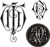 Vector clipart: monogram WH