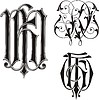 Vector clipart: monogram WK