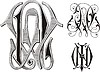 Vector clipart: monogram WN