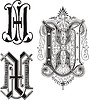 Vector clipart: monogram XU