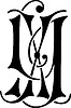 Vector clipart: monogram YX