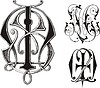 Vector clipart: monogram ZM