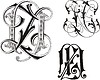 Vector clipart: monogram ZN