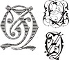 Vector clipart: monogram ZQ