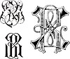 Vector clipart: monogram ZR