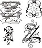 Vector clipart: monogram ZZ