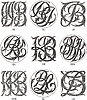 Vector clipart: monograms BII - BL