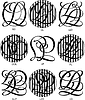 Vector clipart: monograms LO - LQ