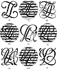 Vector clipart: monograms LT - LV