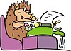 Vector clipart: boar writer