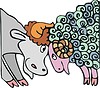 Vector clipart: bull and ram