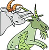 Vector clipart: ox and Capricorn