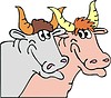 Vector clipart: oxes (bull cartoon)