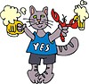 cat and beer