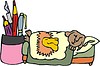 Vector clipart: sleeping dog cartoon