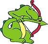 Vector clipart: dragon archer