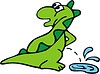 Vector clipart: dragon pissing