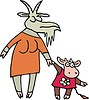 Vector clipart: goat cartoon