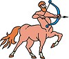 Vector clipart: Sagittarius cartoon