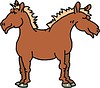 Vector clipart: doppel headed horse