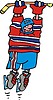 Vector clipart: ice hockey cartoon